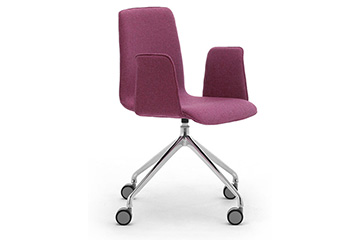 Modern design home-office swivel task chairs with castors and armrests Zerosedici
