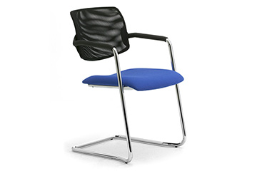 Cantilever visitor chairs with suspended seat for office front desk Laila Relax