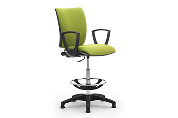 Comfortable stools with arms for cashier desk and workstation Sprint