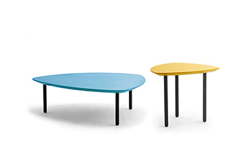 Colorful coffee tables for lounge areas and waiting rooms Eos