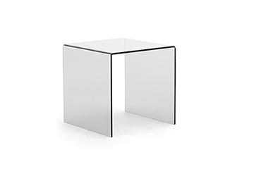 Side tables with transparent top for waiting areas, entrances, lobby Tre Di