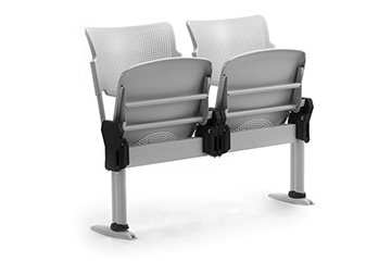 Sedie con sedile richiudibile su panca per sala conferenze, convegni e congressi LaMia