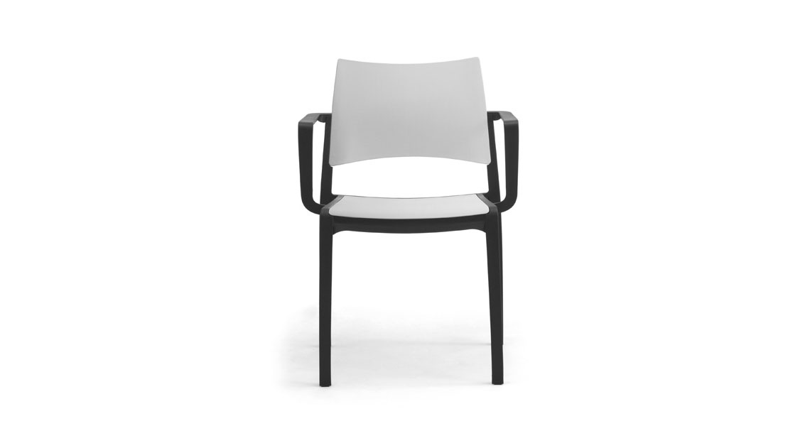 Stackable Plastic Chairs With Arms For Contract Indoor And