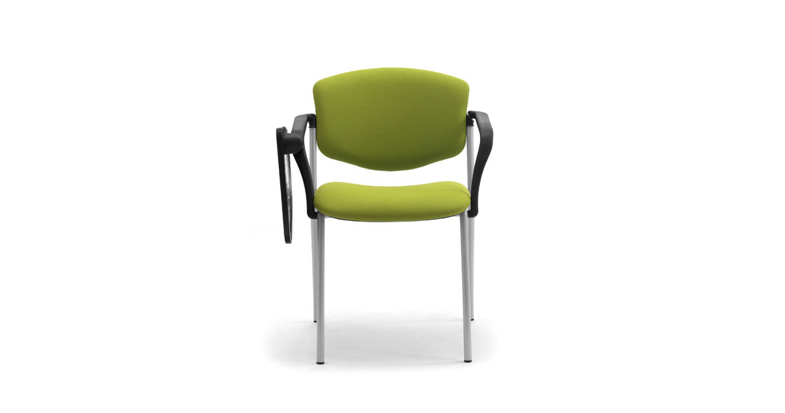 Chairs with writing top on them
