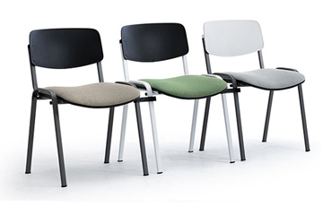 Coloured iso chair with with linking device for conferences and training rooms Sally