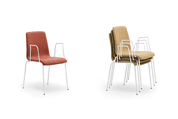 Multi-use stacking chairs for home and public spaces Zerosedici 4g