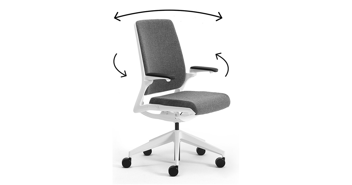 Adjustable chair for back help in work form home and office - Leyform