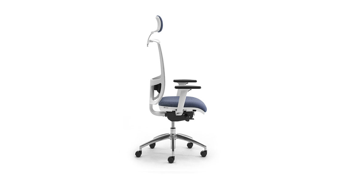 Ergonomic Design White Mesh Office, Ergonomic Mesh Office Chair With Headrest