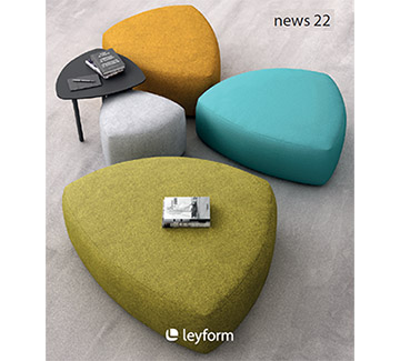 New pouf ottomans with modern colours for open- space hall GOGO