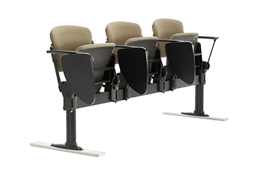 Lecture hall beam seating with tablet and foldable seat Cortina