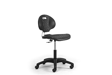 Swivel task chair with black soft polyurethane seat and back Officia PU