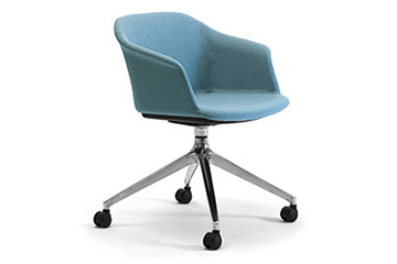 Office swivel armchairs for entrances and meeting tables Claire