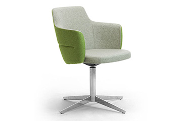 Swivel visitor armchairs for reception and conference room tables opera