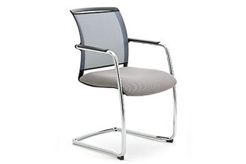 Visitor and front desk cantilever chairs with mesh backrest Cometa Relax