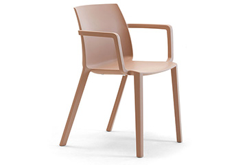 Four legs plastic armchair solutions for  training room, congresses and meeting areas Greta