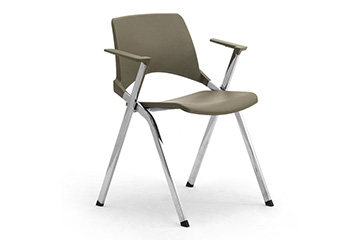 Nesting armchairs with castors for company, school and self-service canteen Key Ok
