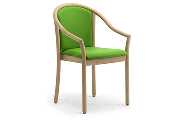 Solid Wood frame armchairs for restaurants, fastfoods, pubs and bars Mitos