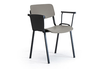 Coloured iso chair with writing tablet for conferences and training rooms Sally