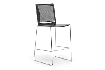 Modern design stools with mesh on the back for churches, chapels and cathedrals I-Like RE
