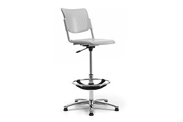 Swivel stool with footrest ring and gas lift LaMia