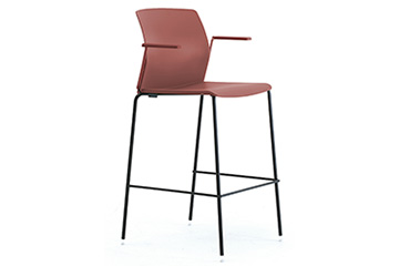 Upholstered stools with footrest for cuisine island and bar Zerosedici