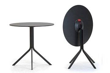 High folding round tables for company, school and self-service canteen Polar