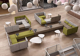 Divano componibile per arredo atrio, hall e ingresso hotel e albergo