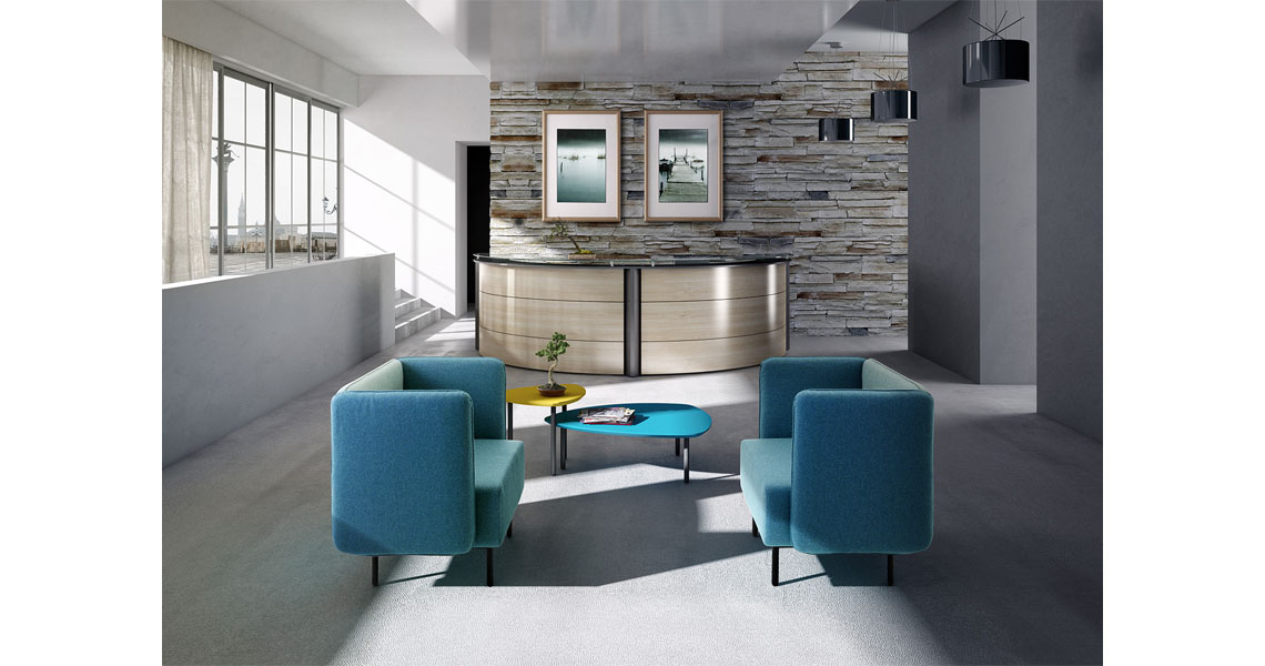 Nero POLIRONESHOP HAMBURG divano divanetto sala attesa dattesa ecopelle design ufficio uffici beauty 2 due posti 