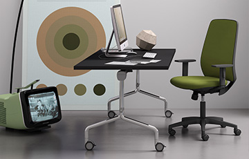 Sedia per ufficio rivestita con tessuto traspirante | Star-Tech by Leyform