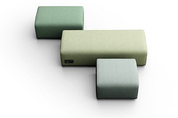 Pouf plus grande colorato per lounge, atrio open-space NOA'