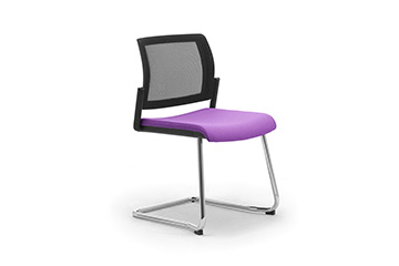 Sedie per ufficio e ospiti in rete traspirante con telaio a slitta di design Wiki Re Relax