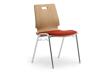 Sedie in legno con maniglia agganciabili per sala conferenze, convegni e congressi Cristallo