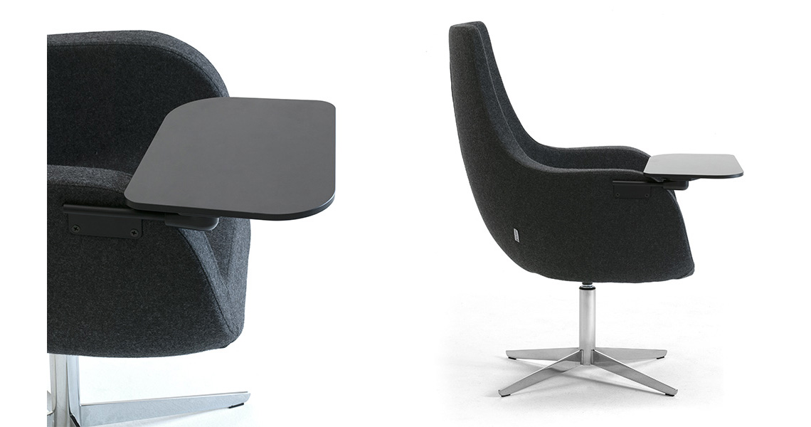 poltrona relax lounge egg chair dal design a uovo con tavolo porta-pc laptop Victoria