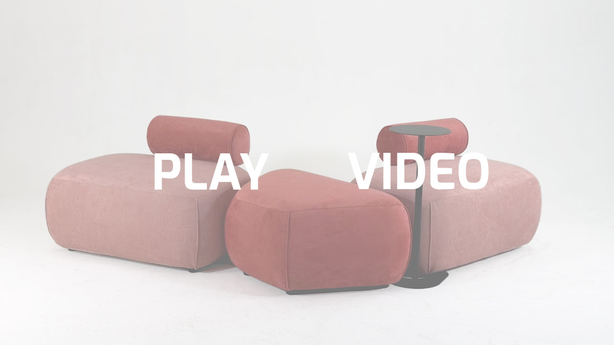 Pouf modulare dal codice design open-space informale | Nodo by Leyform