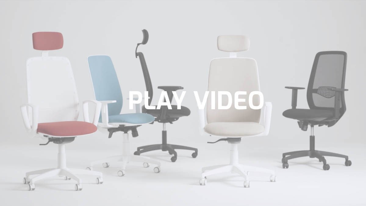 Moderna sedia da ufficio in rete traspirante | Star+Tech by Leyform