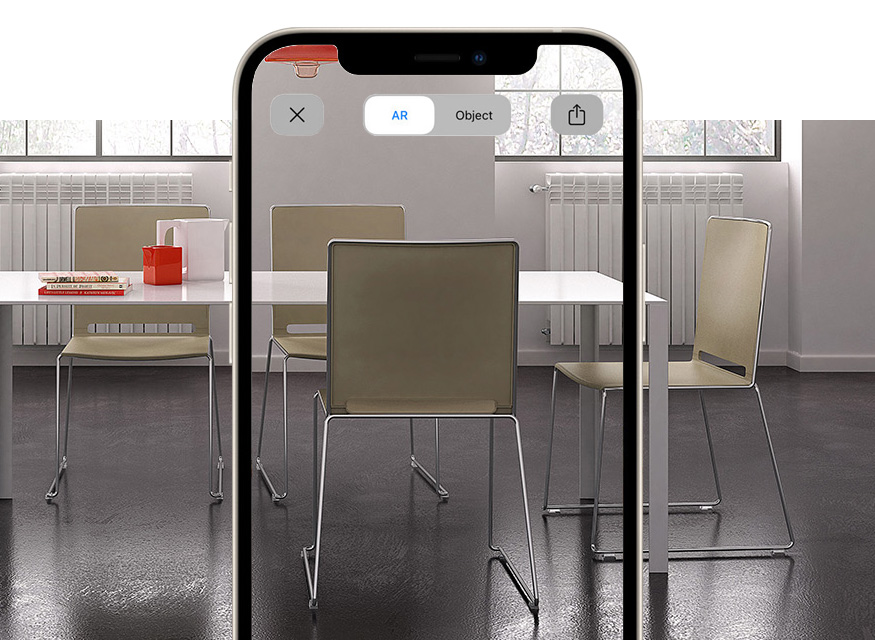 Sedie impilabili per sala corsi e formazione con la realta' aumenteata I-Like