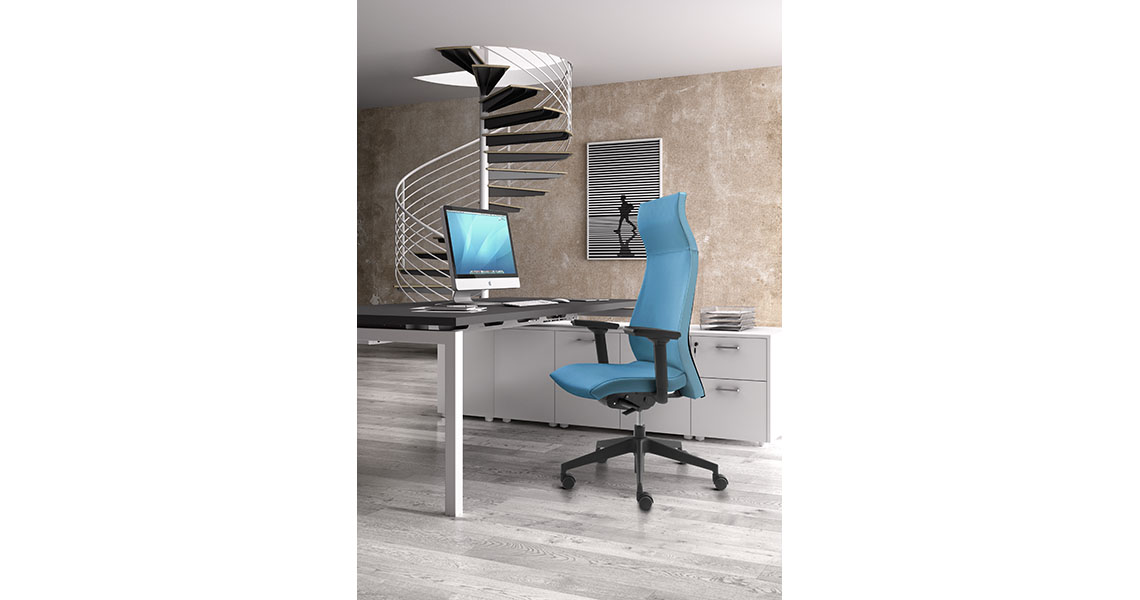 Sedia da ufficio ergonomica con poggiatesta - Mobilie Design