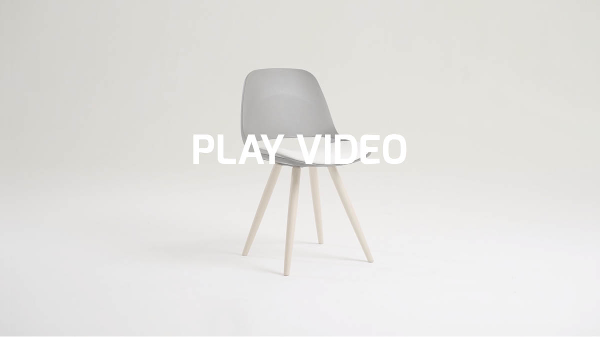 Sedie per sala conferenze e riunione ufficio | Cosmo 4 gambe legno by Leyform