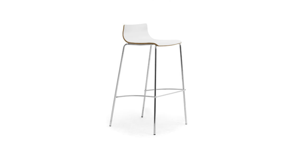 Set Di 2 Sgabelli Da Bar In Legno E Tessuto – Altezza 61 Cm, Sedile A Sella Imbottito, Per Isola Cucina E Bancone, Grigio
