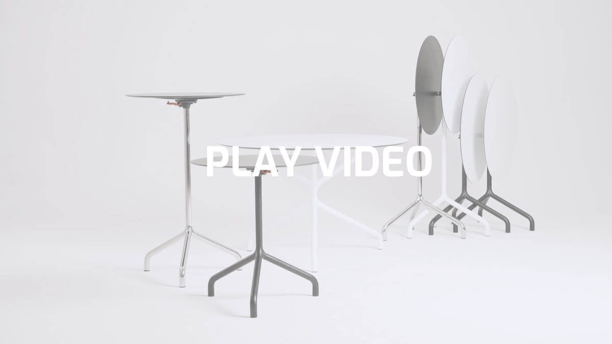 Tavolo bianco pieghevole da bar | Polar by Leyform