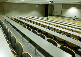 Chairs and benches fixed to the floor for parish hall and multipurpose collective areas Lamia