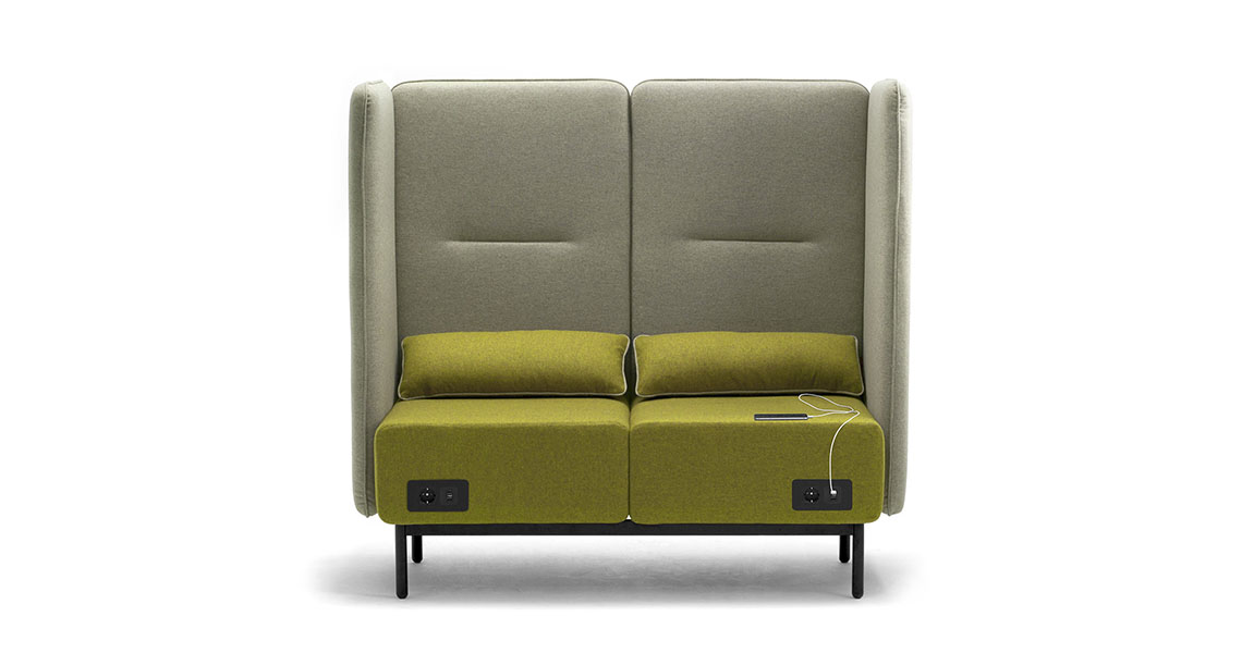 High back lounge sofas for office open space Leyform