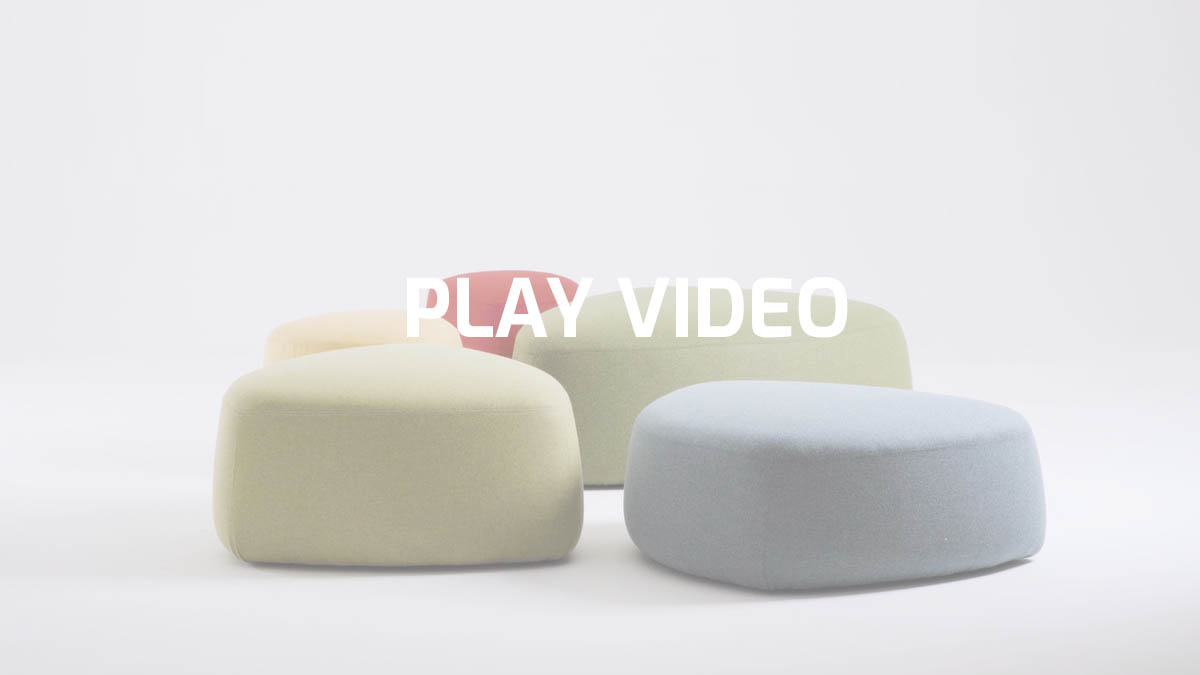 Pouf ottomans with modern colours | GOGO by Leyform