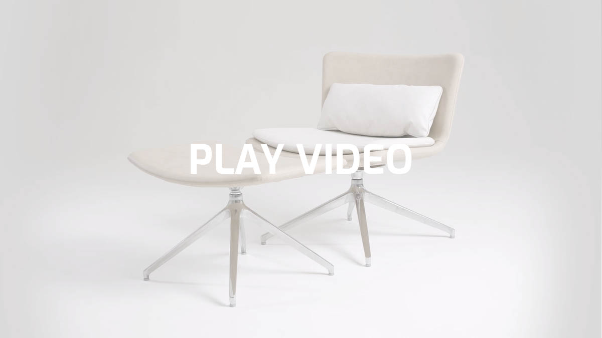 Lounge chair and waiting pouf sofa for hall and atrium by Leyform