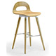 Samba vintage-style wooden stool and footstool