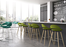 Samba breakfast counter and bar stools