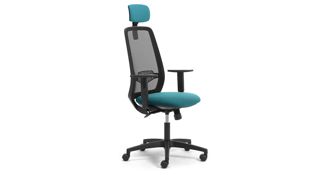 Office chair with breathable mesh and fabric - Leyform