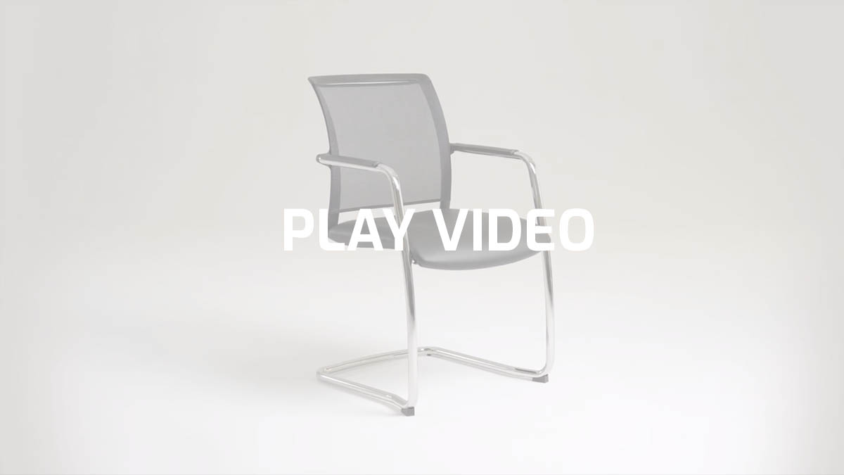 Visitor cantilever chairs with mesh | Cometa relax by Leyform