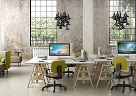 Sedia colorata dal design compatto per casa, ufficio e smart-workin DAD